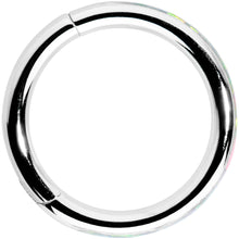 Load image into Gallery viewer, 16G 5/16 White Synthetic Opal Forward Facing Hinged Segment Ring