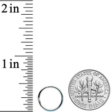 Load image into Gallery viewer, 16G 3/8 Blue Synthetic Opal Forward Facing Hinged Segment Ring