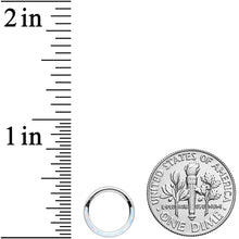 Load image into Gallery viewer, 16G 5/16 White Synthetic Opal Bottom Curve Hinged Segment Ring