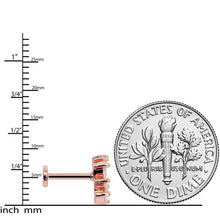 Load image into Gallery viewer, 16G 5/16 Clear CZ Gem Rose Gold Hue Fan Internally Thread Labret