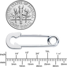 Load image into Gallery viewer, 14G 3/4 Punk Rock Safety Pin Barbell Nipple Ring Set