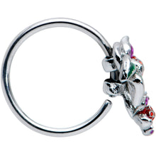 Load image into Gallery viewer, 20G 5/16 Red Purple Flower in Flower Nose Hoop