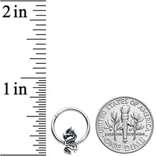 Load image into Gallery viewer, 16G 3/8 Regal Medieval Dragon Hinged Segment Ring
