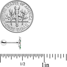 Load image into Gallery viewer, 16G 1/4 Tiny Ladybug Leaves Cartilage Tragus Earring