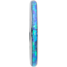 Load image into Gallery viewer, 16G 5/16 Blue Synthetic Opal Forward Facing Hinged Segment Ring