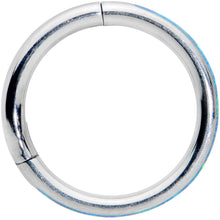 Load image into Gallery viewer, 16G 5/16 Blue Synthetic Opal Forward Facing Hinged Segment Ring