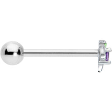 Load image into Gallery viewer, Green Purple Gem Dragonfly Barbell Tongue Ring