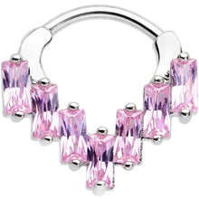 Load image into Gallery viewer, 16G 5/16 Pink CZ Gem Chandelier Cartilage Clicker