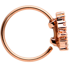 Load image into Gallery viewer, 20G 5/16 Clear CZ Gem Rose Gold Tone Geometric Web Nose Hoop