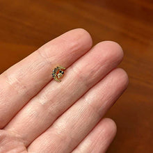 Load image into Gallery viewer, 16G 5/16 Aurora Black Gem Gold Tone Owl Moon Labret Monroe Tragus