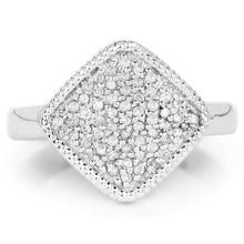 Load image into Gallery viewer, 0.23 Carat Genuine White Diamond .925 Sterling Silver Ring