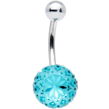 Load image into Gallery viewer, Blue Gem Stylish Elegance Mandala Flower Belly Ring