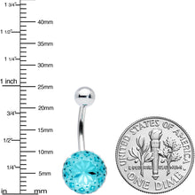 Load image into Gallery viewer, Blue Gem Stylish Elegance Mandala Flower Belly Ring