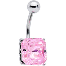 Load image into Gallery viewer, Pink Gem Square Stylish Elegance Mandala Flower Belly Ring