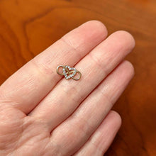 Load image into Gallery viewer, Clear CZ Gem Rose Gold Tone Infinity Heart Barbell Tongue Ring
