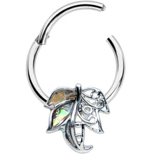 Load image into Gallery viewer, 16G 3/8 Openwork Autumn Leaf Hinged Segment Ring