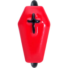 Load image into Gallery viewer, 20G 5/16 Black Red Coffin Halloween Nose Hoop