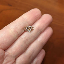 Load image into Gallery viewer, 16G 1/4 Clear CZ Gem Rosy Infinity Heart Cartilage Labret Tragus