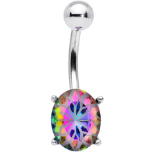 Load image into Gallery viewer, Vitrail Gem Oval Flower Mandala Stylish Elegance Belly Ring