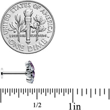 Load image into Gallery viewer, 16G 5/16 Clear Purple Gem Abstract Elegance Labret Monroe Tragus