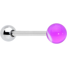 Load image into Gallery viewer, Purple Amethyst Top End Barbell Tongue Ring
