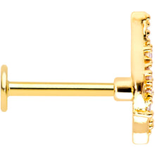 Load image into Gallery viewer, 16G 5/16 Clear Pink Gem Gold Tone Airy Wing Labret Monroe Tragus