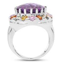 Load image into Gallery viewer, 10.16 Carat Genuine Multi Stone .925 Sterling Silver Ring
