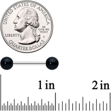 Load image into Gallery viewer, Elegant Black Agate Barbell Tongue Ring
