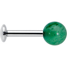 Load image into Gallery viewer, 16G 1/4 Elegant Green Jade Internally Threaded Labret Tragus