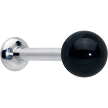 Load image into Gallery viewer, 16G 5/16 Elegant Black Agate Internally Threaded Labret Tragus