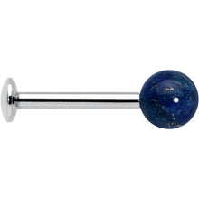 Load image into Gallery viewer, 16G 5/16 Elegant Blue Agate Internally Threaded Labret Tragus