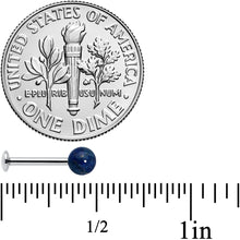 Load image into Gallery viewer, 16G 5/16 Elegant Blue Agate Internally Threaded Labret Tragus