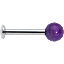Load image into Gallery viewer, 16G 5/16 Elegant Purple Amethyst Internal Threaded Labret Tragus