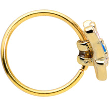 Load image into Gallery viewer, 20G 5/16 Gold Tone Bright Butterfly Nose Hoop