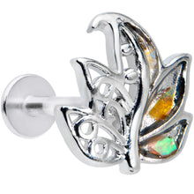 Load image into Gallery viewer, 16G 5/16 Autumnal Colors Maple Leaf Labret Monroe Tragus
