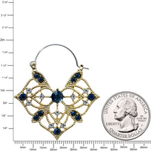 Load image into Gallery viewer, Black Gem Gold Tone Glamorous Art Deco Style Tunnel Plug Earrings