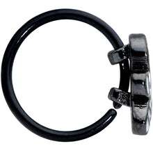 Load image into Gallery viewer, 20G 5/16 Black Red Eye Mummy Halloween Nose Hoop