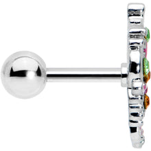 Load image into Gallery viewer, 16G 1/4 Green Orange Gem Texture Butterfly Cartilage Tragus