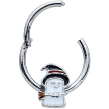 Load image into Gallery viewer, 16G 3/8 Witch Hat Ghost Halloween Hinged Segment Ring