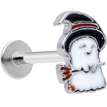 Load image into Gallery viewer, 16G 5/16 Witch Hat Ghost Halloween Labret Monroe Tragus