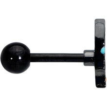 Load image into Gallery viewer, 16G 1/4 Black Sunset Side Butterfly Cartilage Tragus Earring