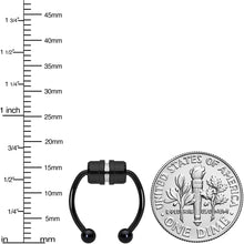 Load image into Gallery viewer, Black Magnetic Septum Ring Horseshoe Non-Pierced Fake Nose Ring