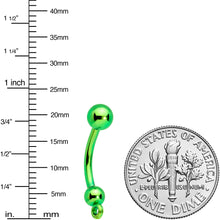 Load image into Gallery viewer, Green Electroplated Titanium Add On Charm Dangle Belly Ring