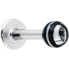 Load image into Gallery viewer, 16G 5/16 Matte Grey Zebra Stripe Labret Monroe Tragus