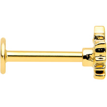 Load image into Gallery viewer, 16G 5/16 Gold Tone Autumn White Maple Leaf Labret Monroe Tragus
