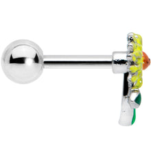 Load image into Gallery viewer, 16G 1/4 Sunny Yellow Sunflower Cartilage Tragus Earring