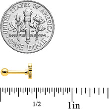 Load image into Gallery viewer, 16G 1/4 Gold Tone Fall White Maple Leaf Cartilage Tragus Earring