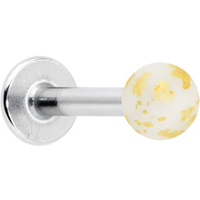 Load image into Gallery viewer, 16G 5/16 Matte White Splatter Pattern Labret Monroe Tragus