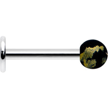 Load image into Gallery viewer, 16G 5/16 Matte Black Splatter Pattern Labret Monroe Tragus