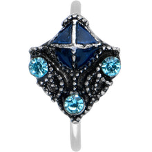 Load image into Gallery viewer, 20G 5/16 Blue Gem Rococo Blue Nose Hoop